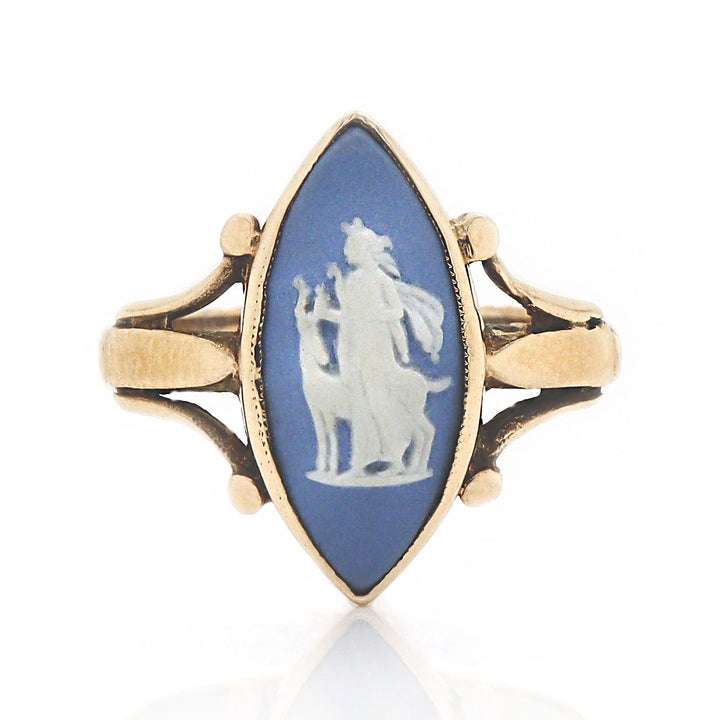 9CT Yellow Gold Wedgewood Dress Ring