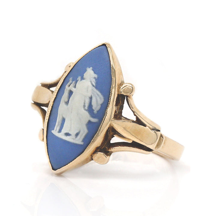 9CT Yellow Gold Wedgewood Dress Ring