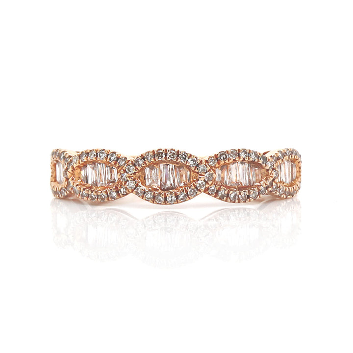 18CT Rose Gold Diamond Dress Ring