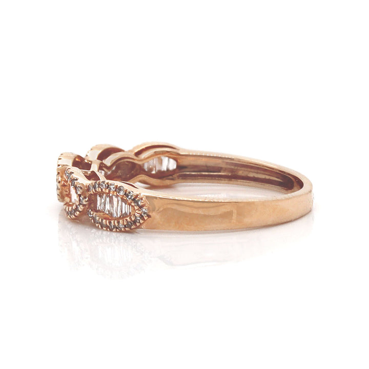 18CT Rose Gold Diamond Dress Ring