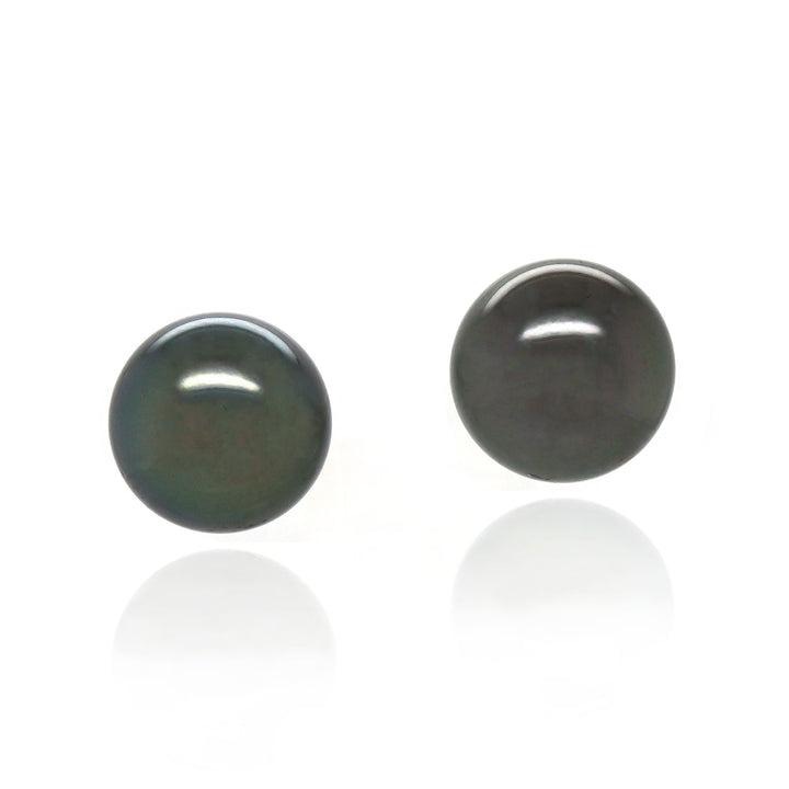 18CT White Gold Tahitian Pearl Earrings