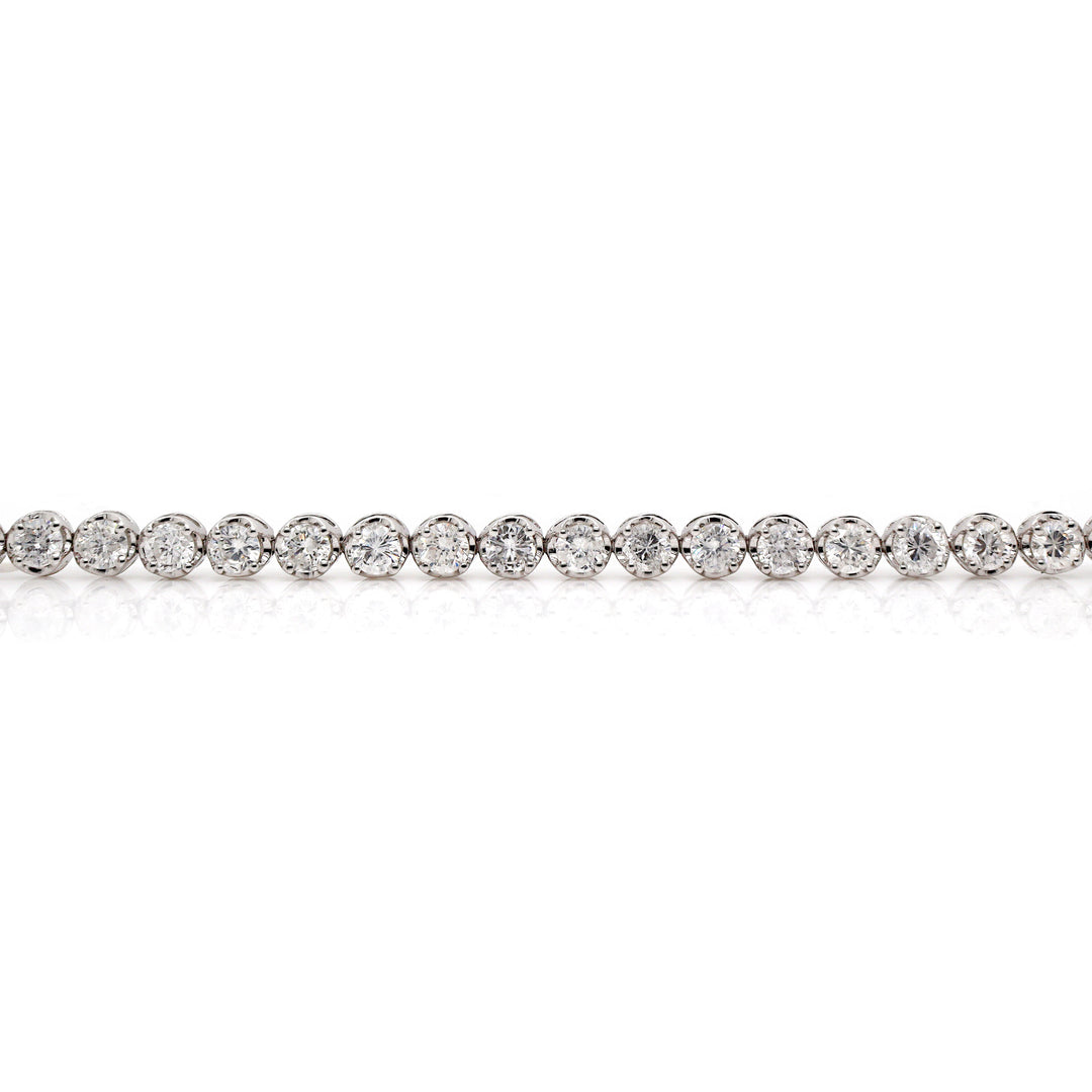 18CT White Gold 5.00CT Diamond Tennis Bracelet