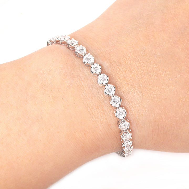 18CT White Gold 5.00CT Diamond Tennis Bracelet