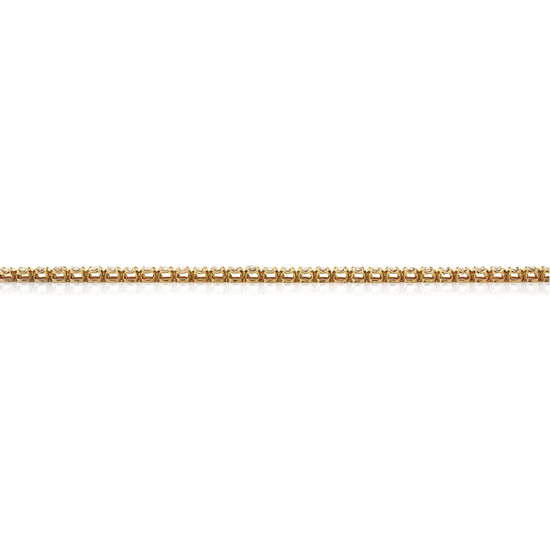 18CT Yellow Gold 1.00CT Diamond Tennis Bracelet