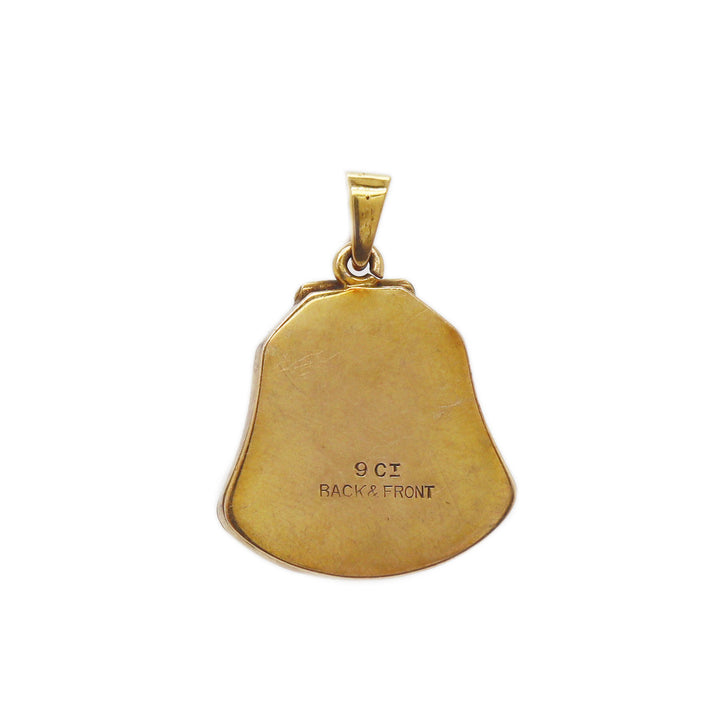 9CT Yellow Gold Antique Shield Locket Pendant