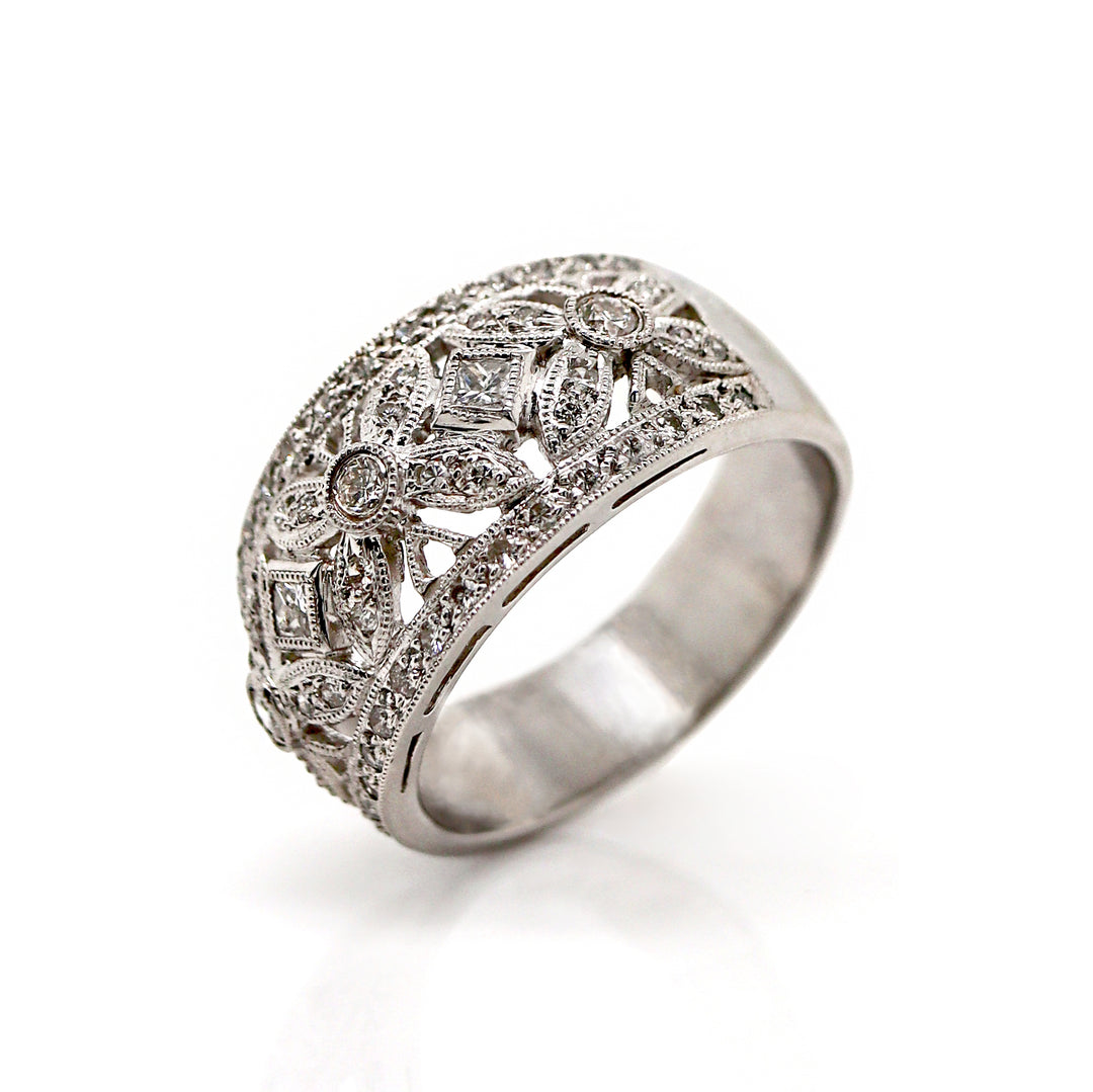 Platinum Diamond Cocktail Ring