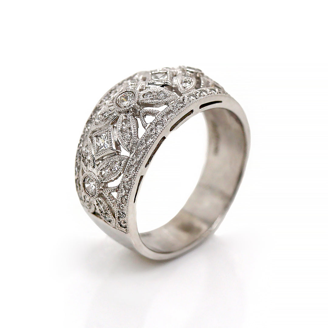 Platinum Diamond Cocktail Ring