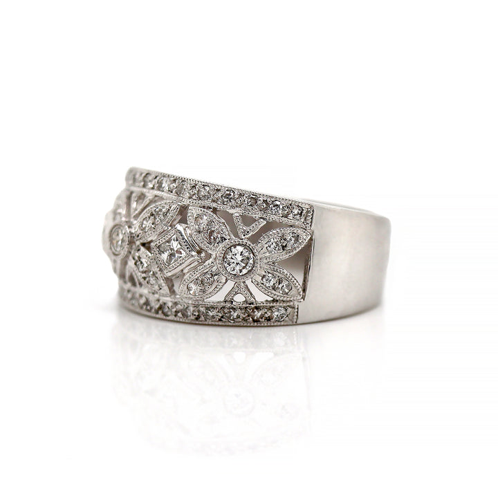 Platinum Diamond Cocktail Ring