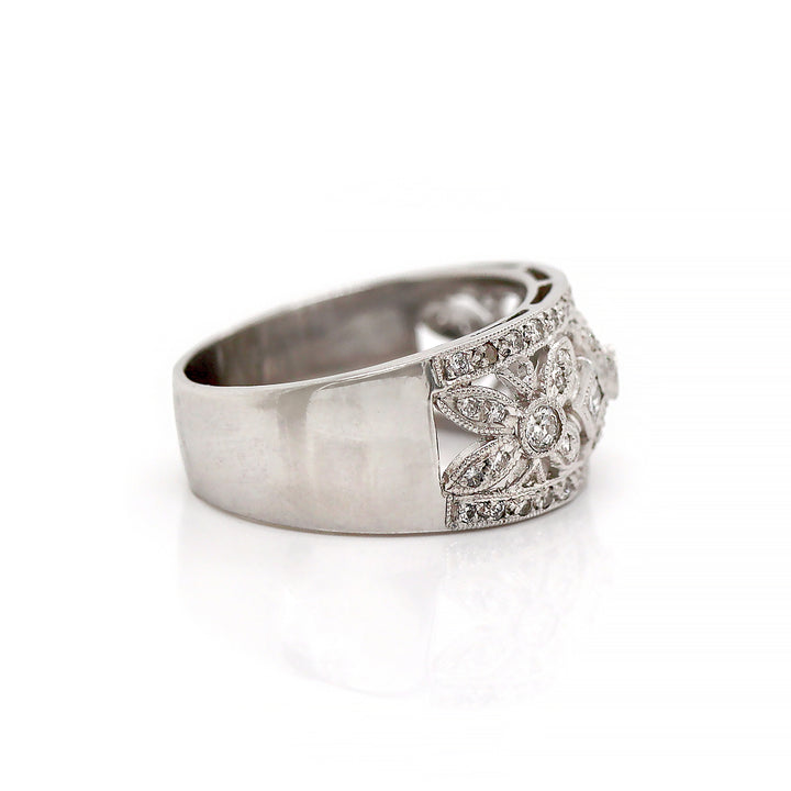 Platinum Diamond Cocktail Ring