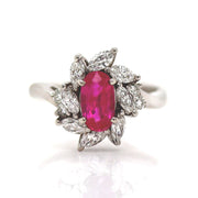 Platinum Fancy Pink Sapphire And Diamond Dress Ring