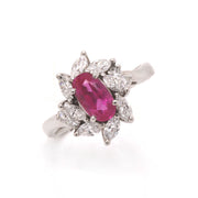 Platinum Fancy Pink Sapphire And Diamond Dress Ring