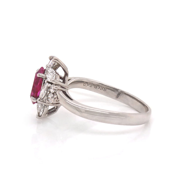 Platinum Fancy Pink Sapphire And Diamond Dress Ring