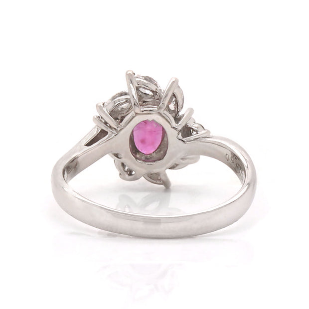 Platinum Fancy Pink Sapphire And Diamond Dress Ring