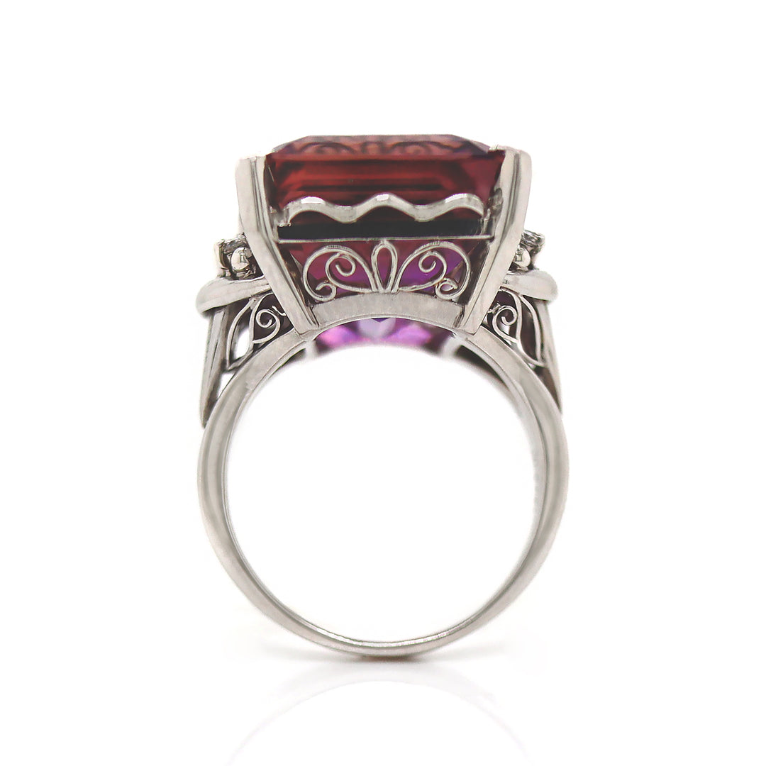 Platinum Ametrine And Diamond Cocktail Ring