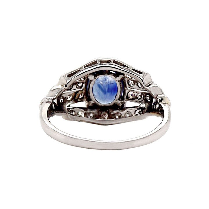 Platinum Edwardian Ceylon sapphire And Diamond Dress Ring