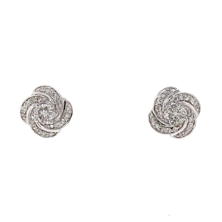 14CT White Gold Diamond Earrings