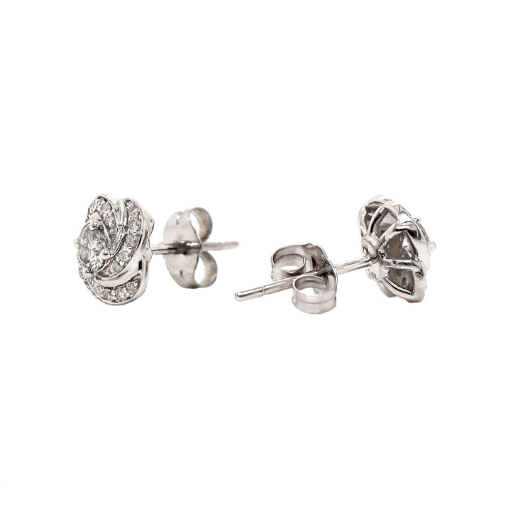 14CT White Gold Diamond Earrings