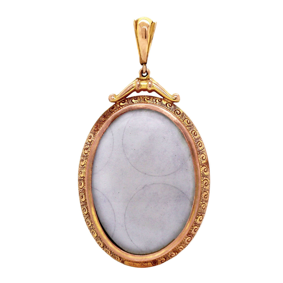 9CT Yellow Gold Antique Photo Frame Pendant