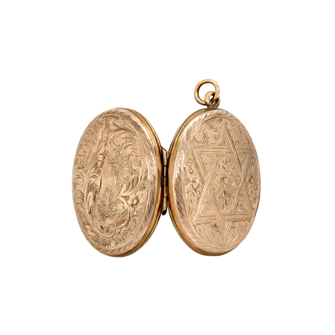 9CT Yellow Gold Antique Photo Locket