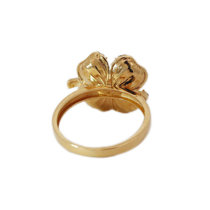 18CT Yellow Gold Diamond Blossom Ring