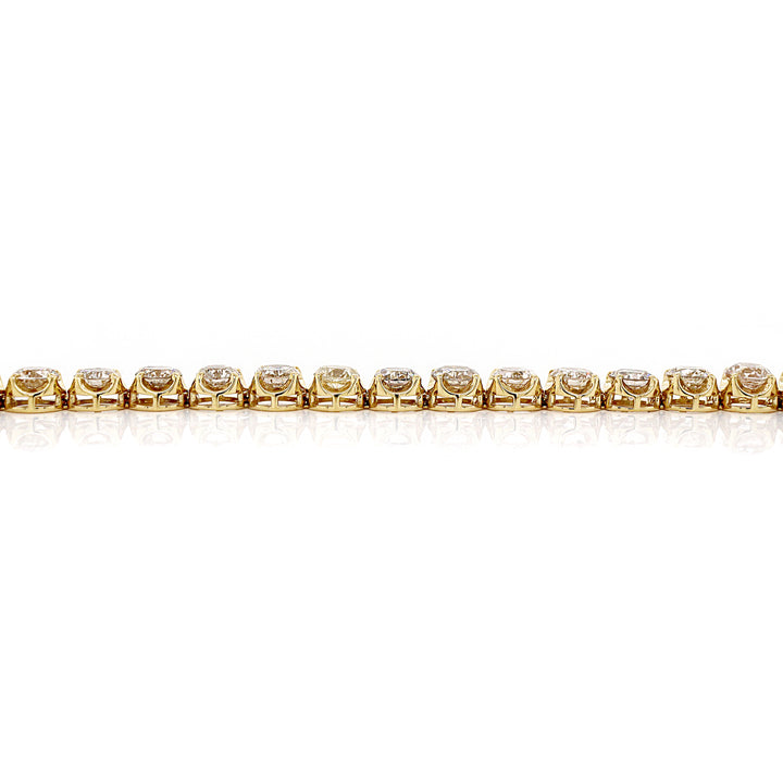 18CT Yellow Gold 10.00CT Diamond Tennis Bracelet