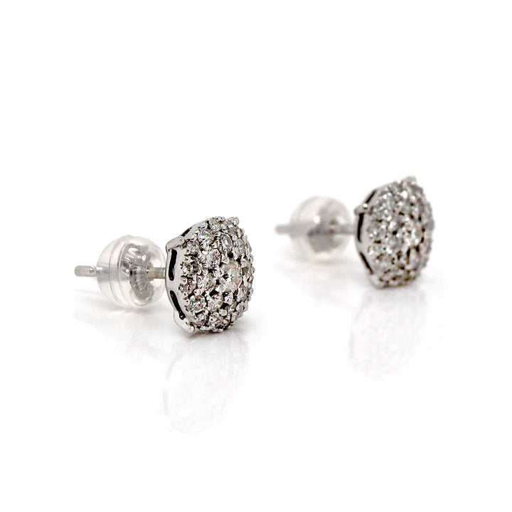 18CT White Gold 0.50ct Diamond Stud Earrings