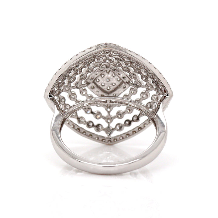 18CT White Gold Diamond Statement Ring