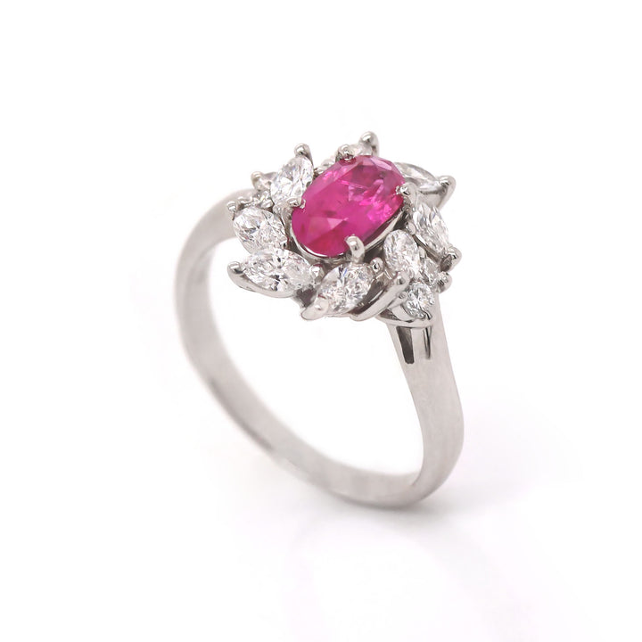 Platinum Fancy Pink Sapphire And Diamond Dress Ring