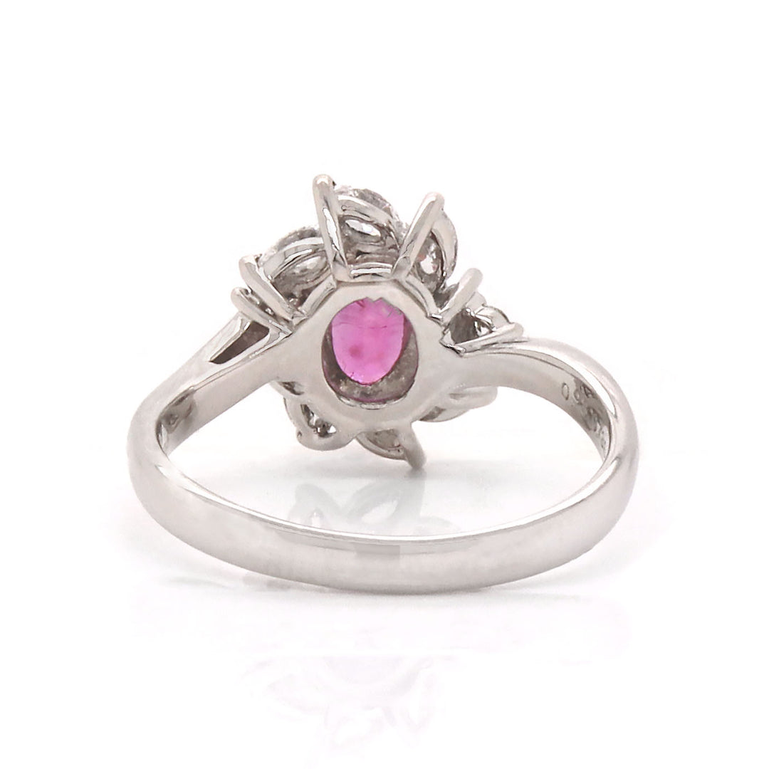 Platinum Fancy Pink Sapphire And Diamond Dress Ring