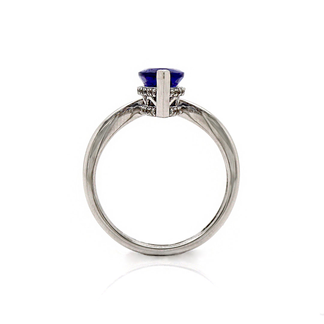 14CT White Gold Tanzanite And Diamond Dress Ring