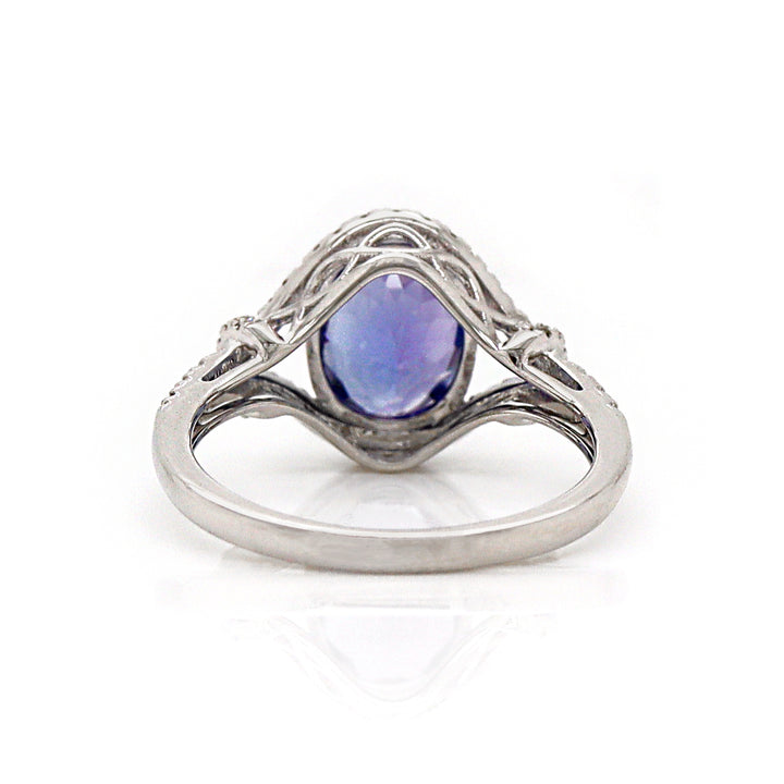 14CT White Gold Tanzanite And Diamond Dress Ring