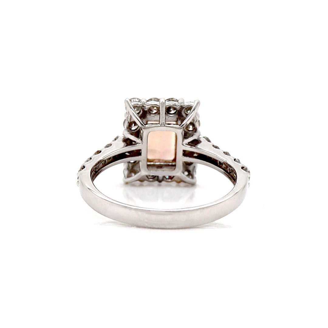 Platinum Imperial Topaz And Diamond Dress Ring