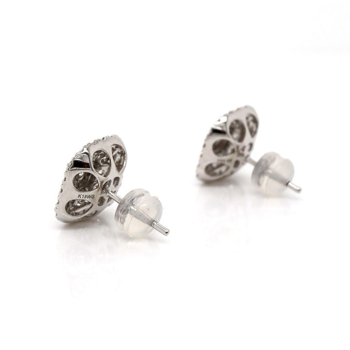 18CT White Gold Diamond Stud Earrings